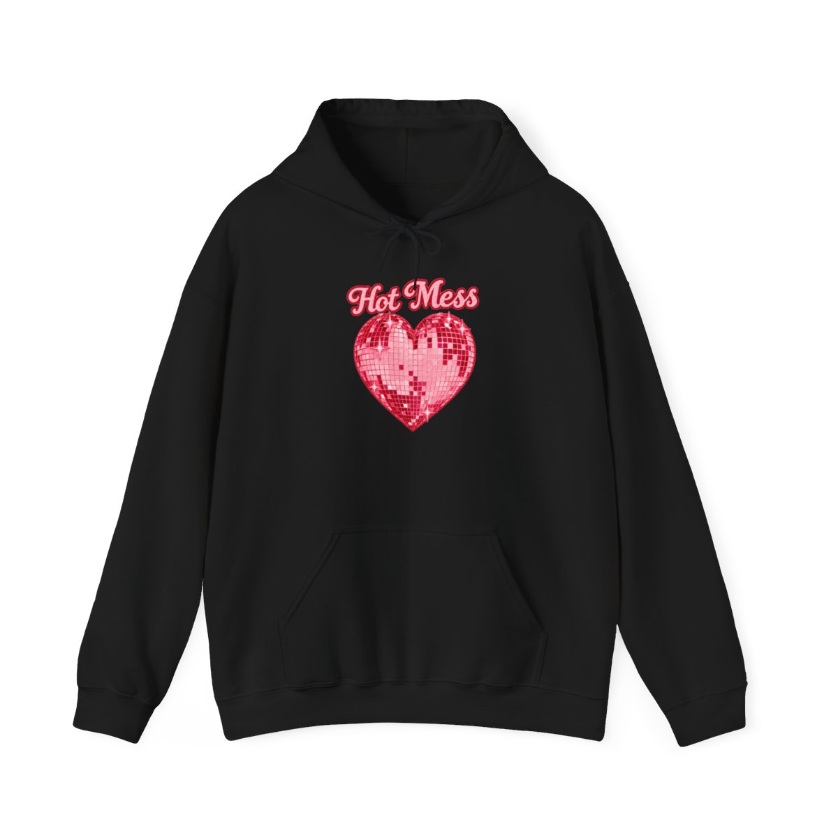 Hot Mess Heart Hoodie | Sequin Heart Graphic Sweatshirt | Alix Earle & Ashtin Earle Merch | Earl Meets World Merch - alternate angle 2, merchandise