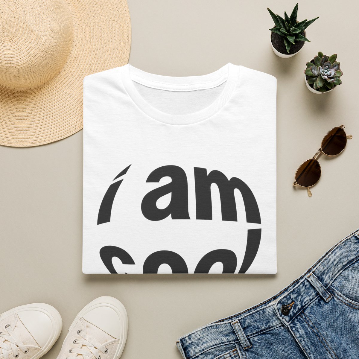 I Am Cool T-Shirt | Minimal Black Typography, Casual Statement Tee | Ashtin Earl Merch