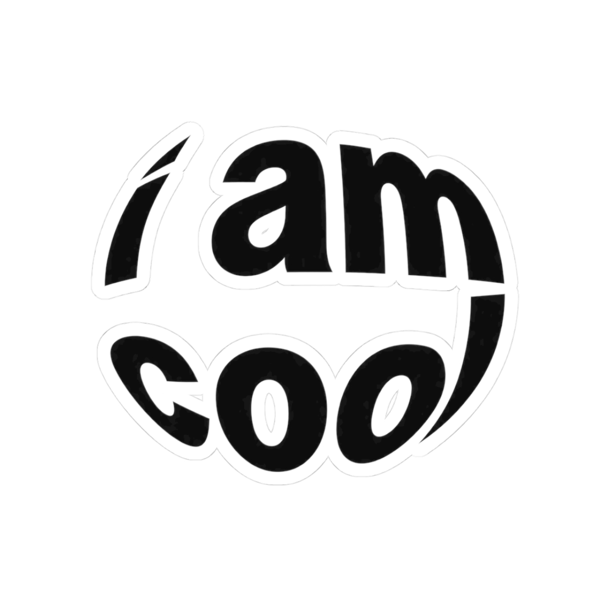 I am cool Circle graphic Sticker | Kiss-cut sticker | Ashtin Earl Merch